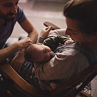 Family with small child